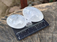 Polished Girasol Pearl Quartz Palm Stones x 12 From Ambatondrazaka, Madagascar