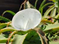 Polished Girasol Pearl Quartz Palm Stones x 12 From Ambatondrazaka, Madagascar