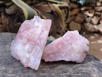 Natural Pink Rose Quartz Cobbed Specimens x 12 From North Cape, South Africa - Toprock Gemstones and Minerals 