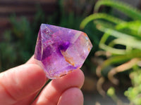 Polished Window Amethyst Crystals x 12 From Madagascar