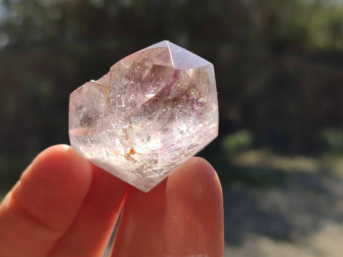 Polished Window Amethyst Crystals x 12 From Madagascar - Toprock Gemstones and Minerals 