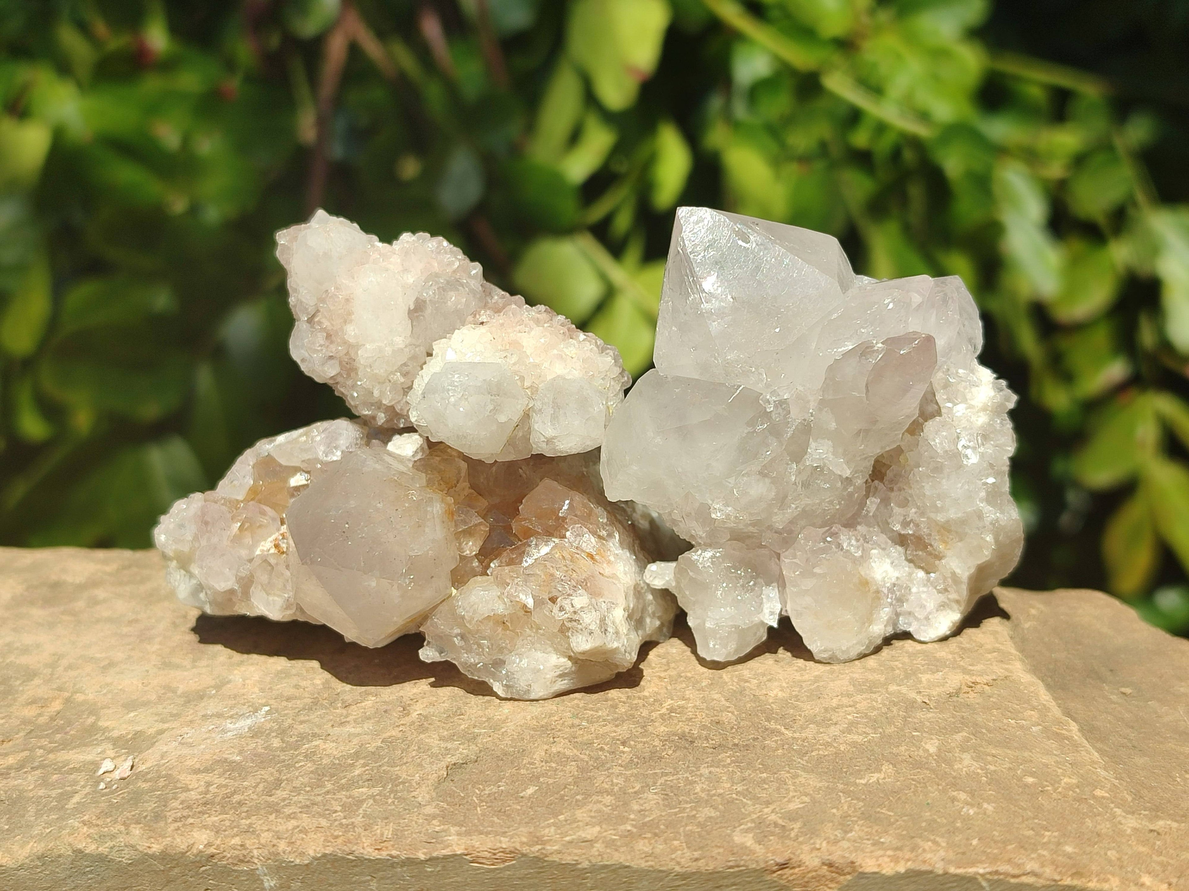 Natural Spirit Quartz Clusters x 16 From South Africa - Toprock Gemstones and Minerals 