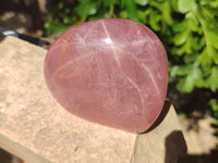 Polished Rose Quartz Standing Free Forms x 2 From Madagascar