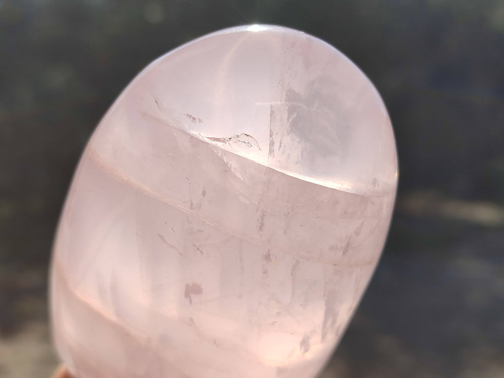 Polished Rose Quartz Standing Free Forms x 2 From Madagascar - Toprock Gemstones and Minerals 