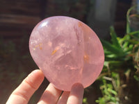 Polished Rose Quartz Standing Free Forms x 2 From Madagascar