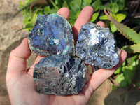 Natural Silver Lead Galena Specimens x 6 From Namibia