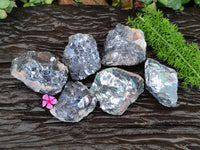 Natural Silver Lead Galena Specimens x 6 From Namibia