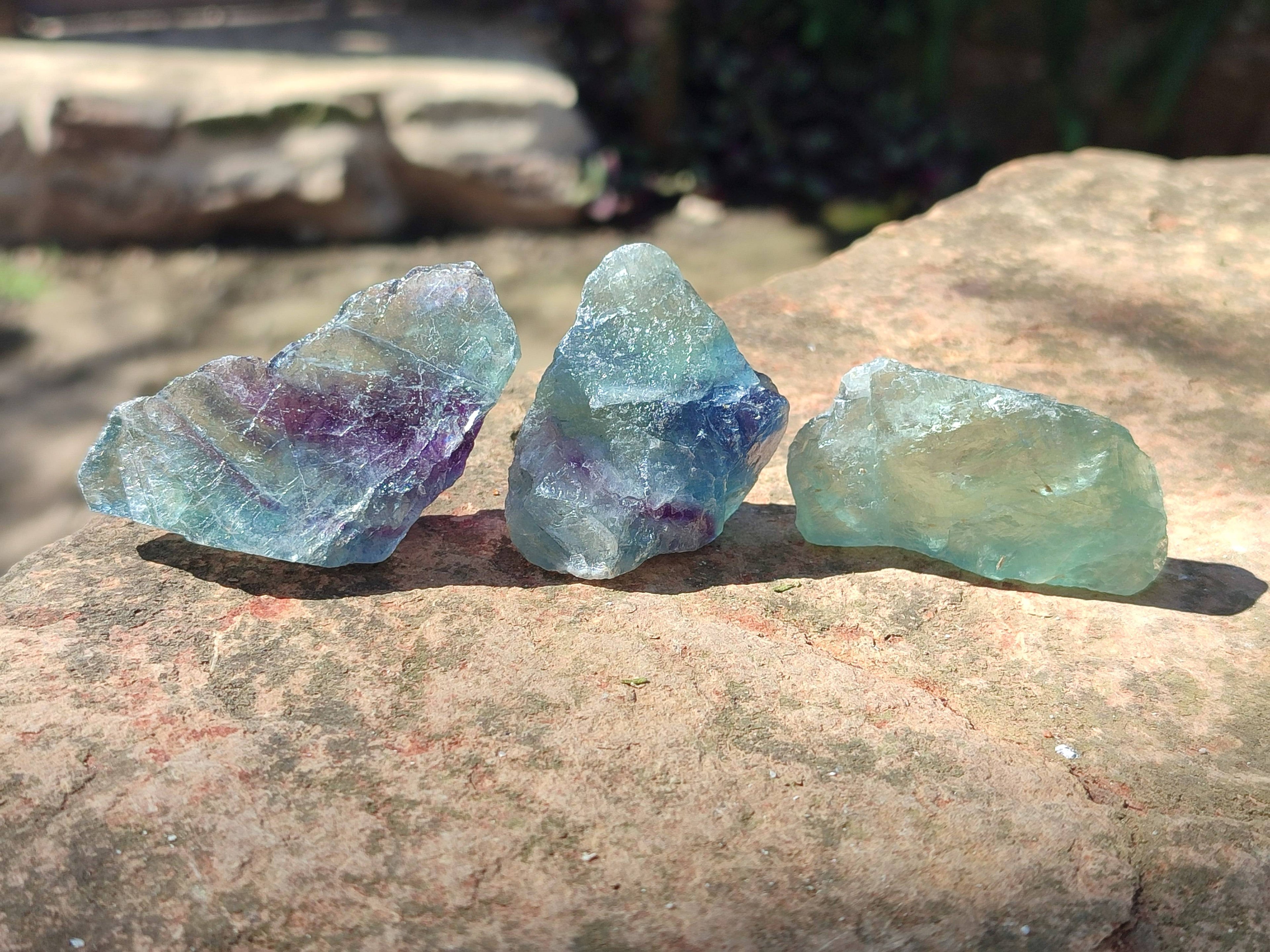 Natural Watermelon Fluorite Cobbed Specimens x 70 From Namibia - Toprock Gemstones and Minerals 
