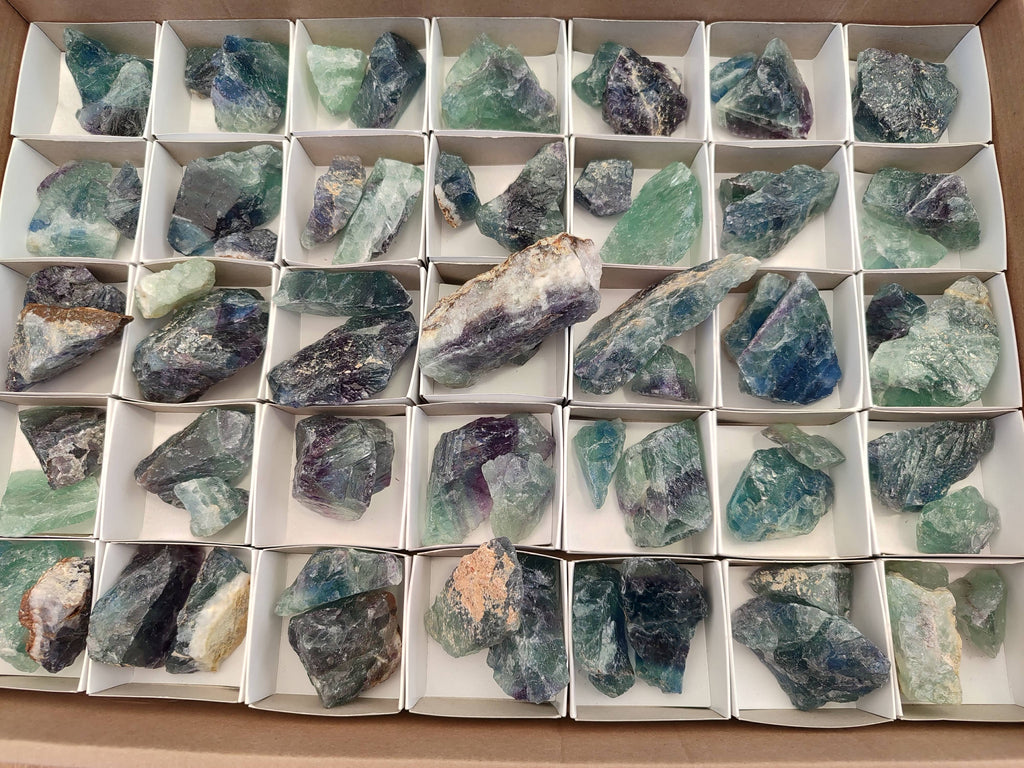 Natural Watermelon Fluorite Cobbed Specimens x 70 From Namibia - Toprock Gemstones and Minerals 