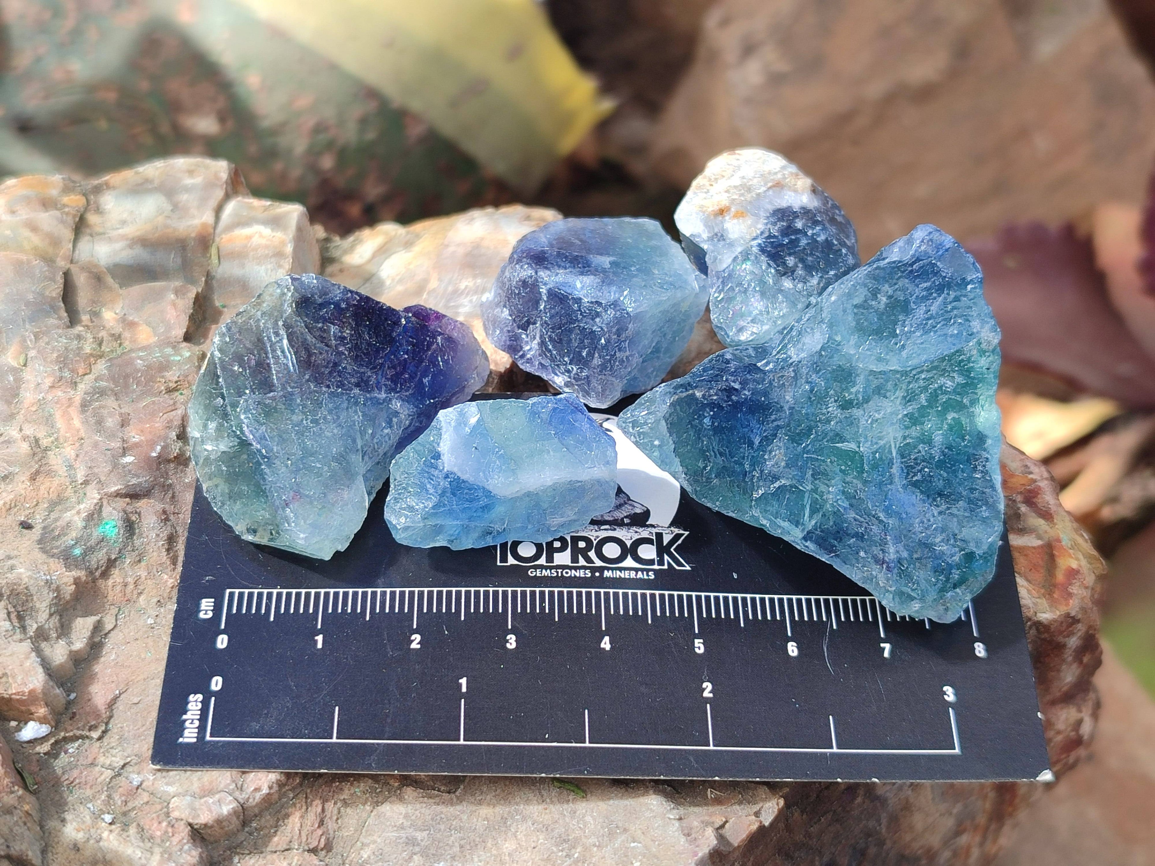 Natural Watermelon Fluorite Cobbed Specimens x 70 From Namibia - Toprock Gemstones and Minerals 
