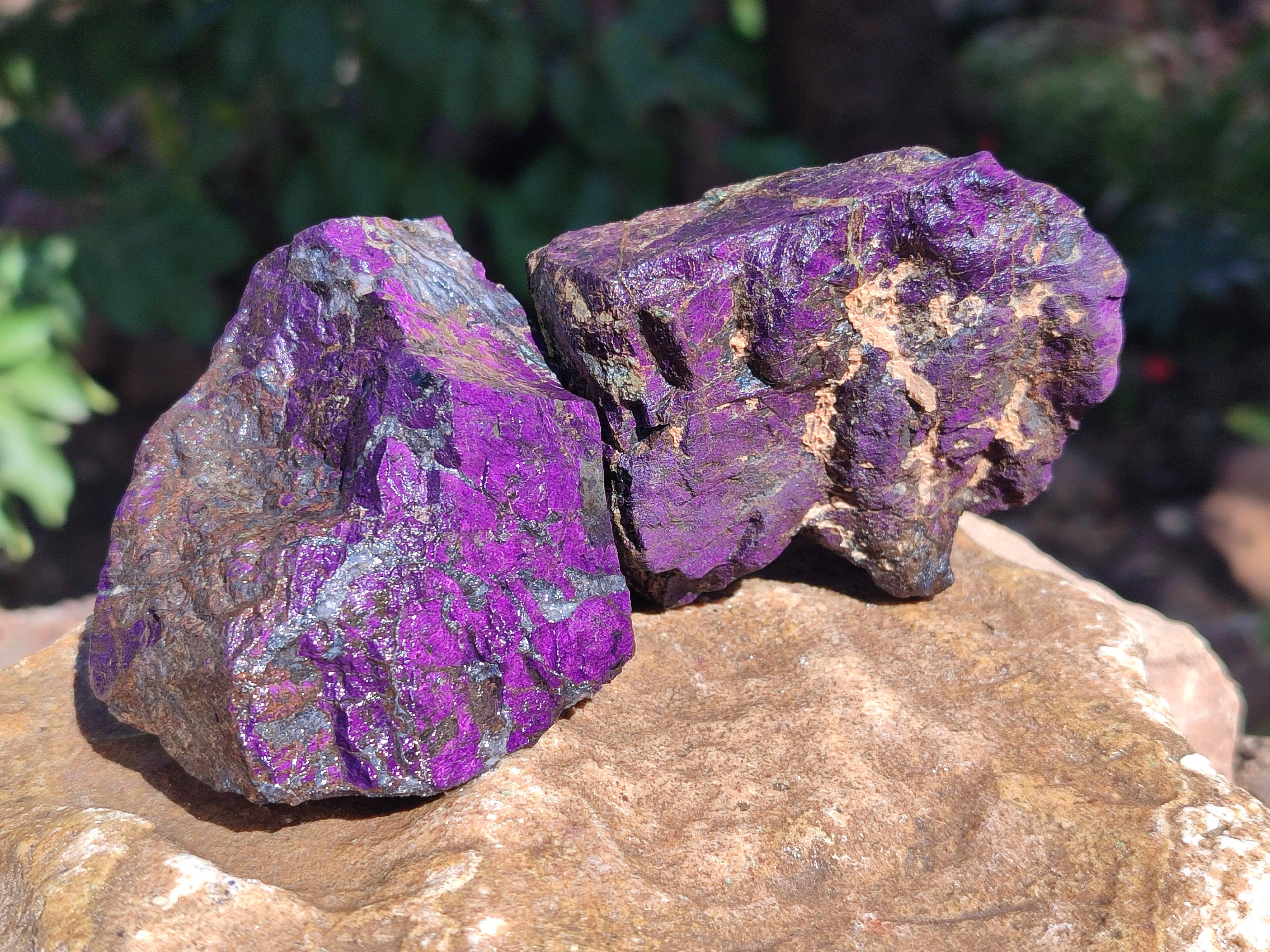 Natural Metallic Purpurite Specimens x 12 From Erongo, Namibia - Toprock Gemstones and Minerals 