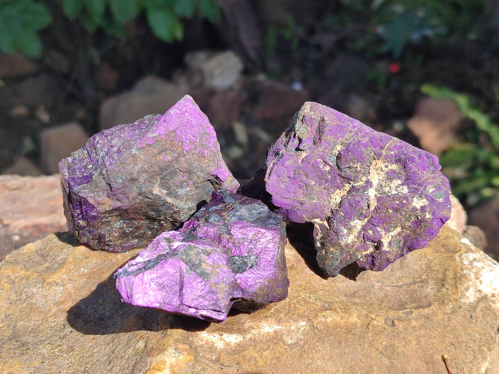 Natural Metallic Purpurite Specimens x 12 From Erongo, Namibia - Toprock Gemstones and Minerals 
