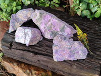 Natural Stichtite Specimens x 4 From Barberton, South Africa