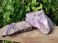 Natural Stichtite Specimens x 4 From Barberton, South Africa