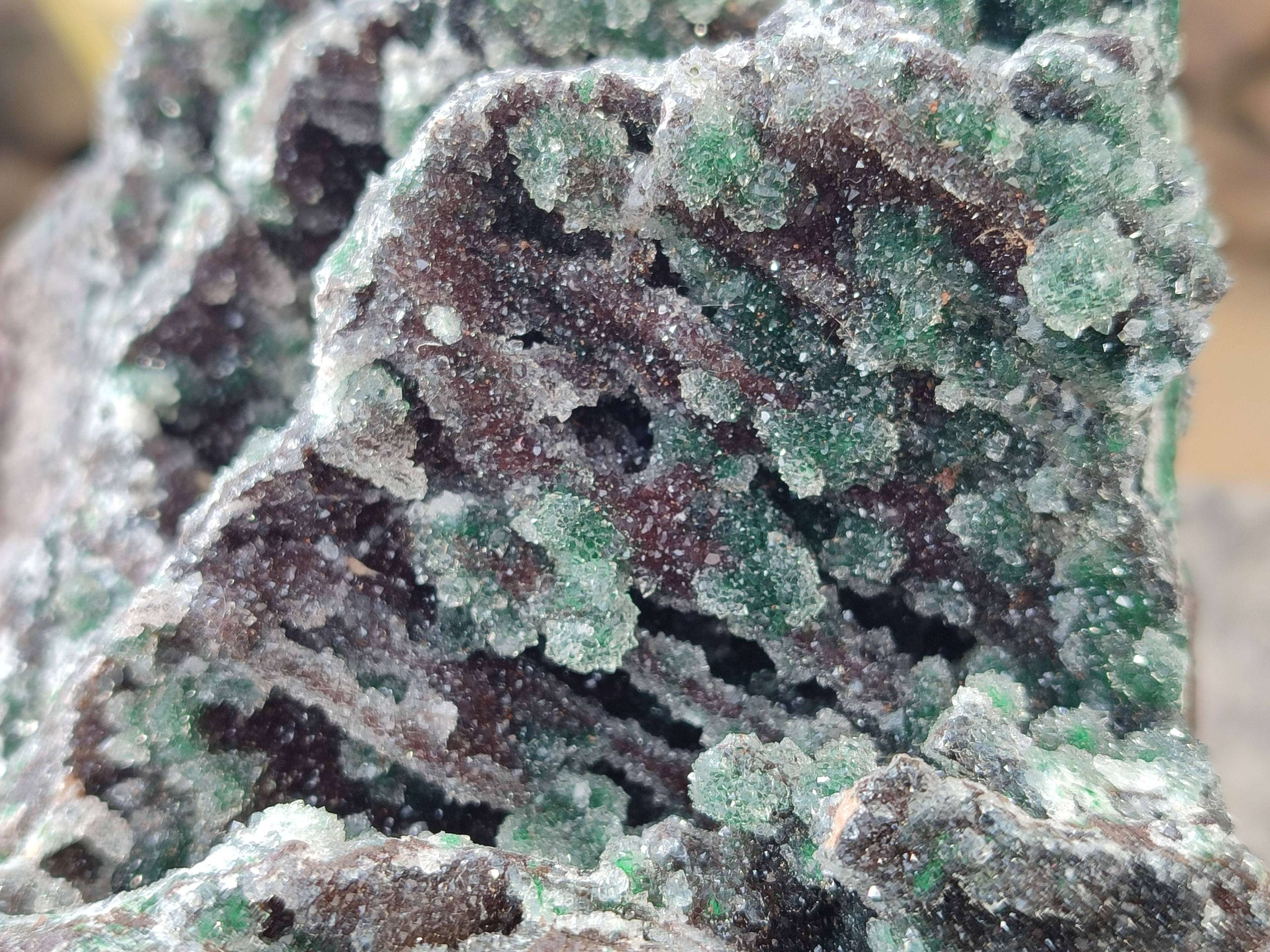 Natural Ball Malachite On Dolomite Matrix Specimen x 1 From Kambove, Congo - Toprock Gemstones and Minerals 