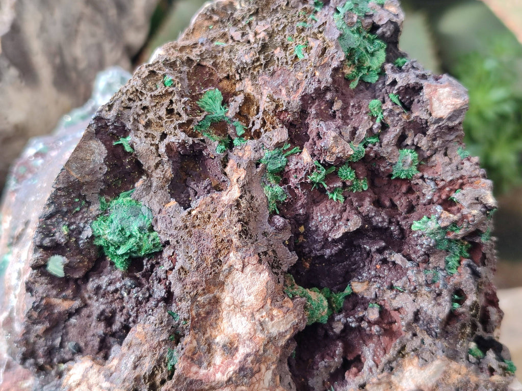 Natural Ball Malachite On Dolomite Matrix Specimen x 1 From Kambove, Congo - Toprock Gemstones and Minerals 