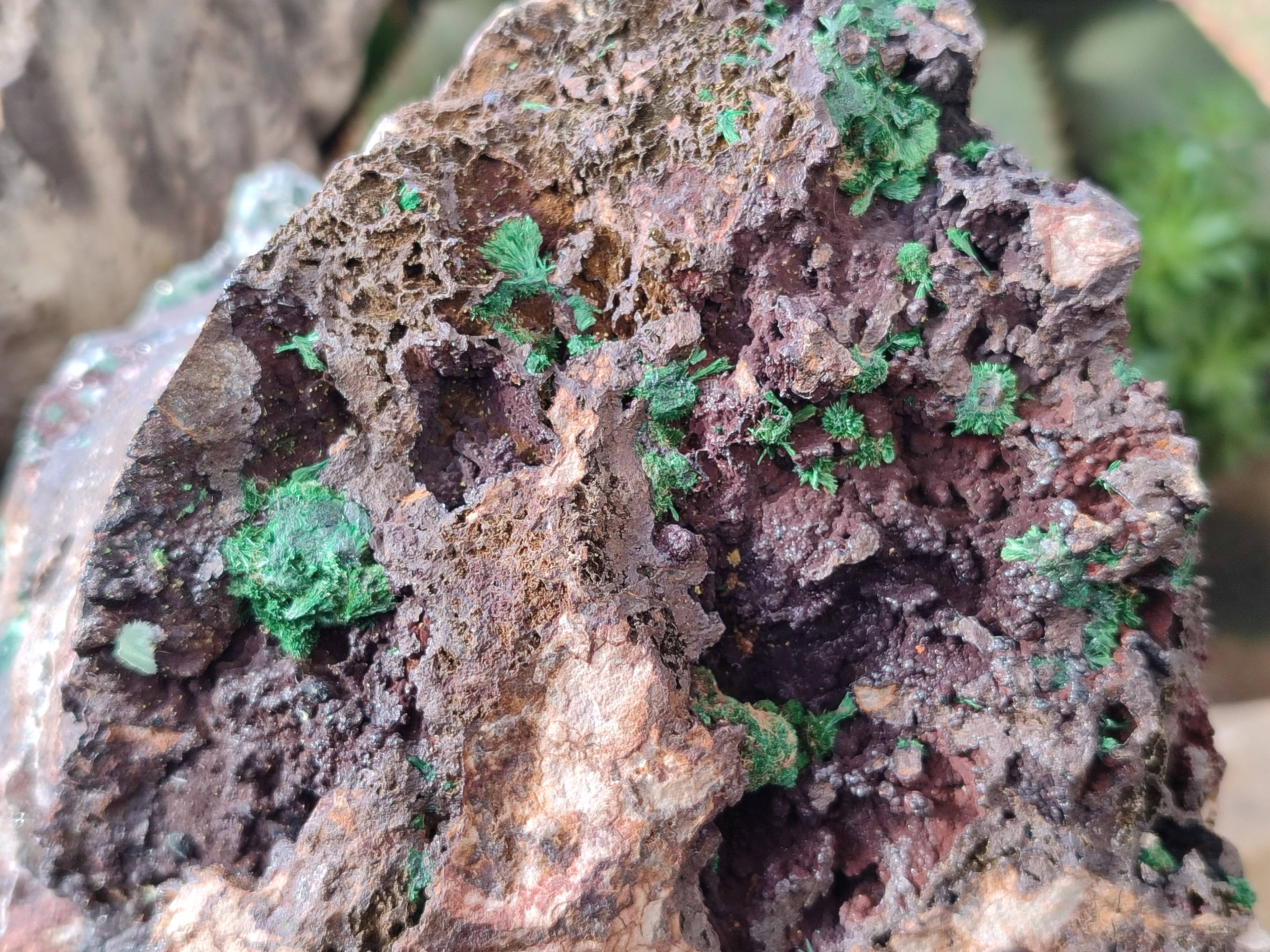 Natural Ball Malachite On Dolomite Matrix Specimen x 1 From Kambove, Congo - Toprock Gemstones and Minerals 