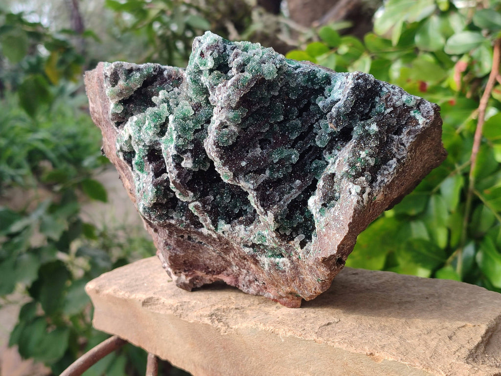 Natural Ball Malachite On Dolomite Matrix Specimen x 1 From Kambove, Congo - Toprock Gemstones and Minerals 