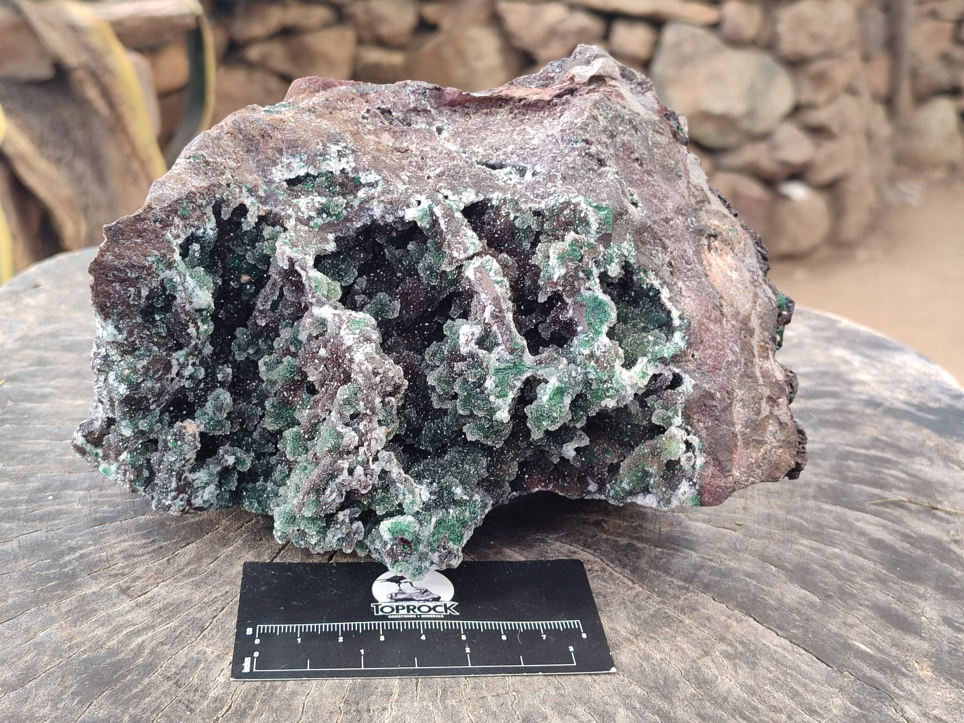Natural Ball Malachite On Dolomite Matrix Specimen x 1 From Kambove, Congo - Toprock Gemstones and Minerals 