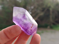 Polished Window Amethyst Crystals x 12 From Madagascar