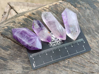 Polished Window Amethyst Crystals x 12 From Madagascar