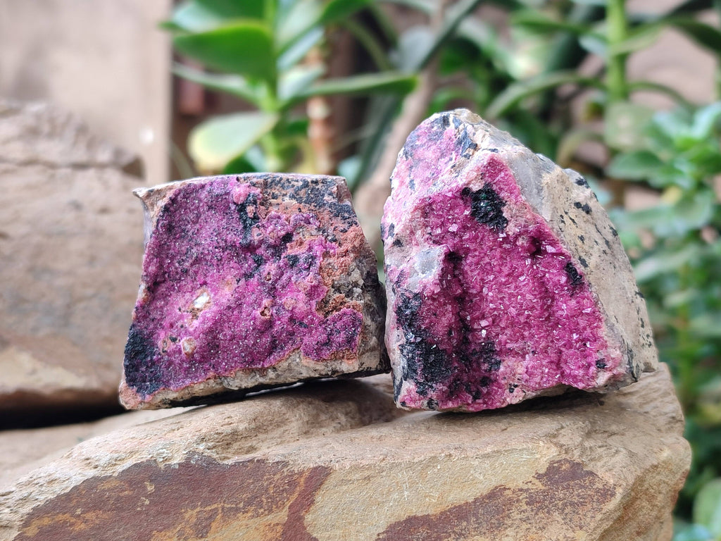 Natural Drusy Salrose on Dolomite Matrix Specimens x 6 From Kakanda, Congo - Toprock Gemstones and Minerals 