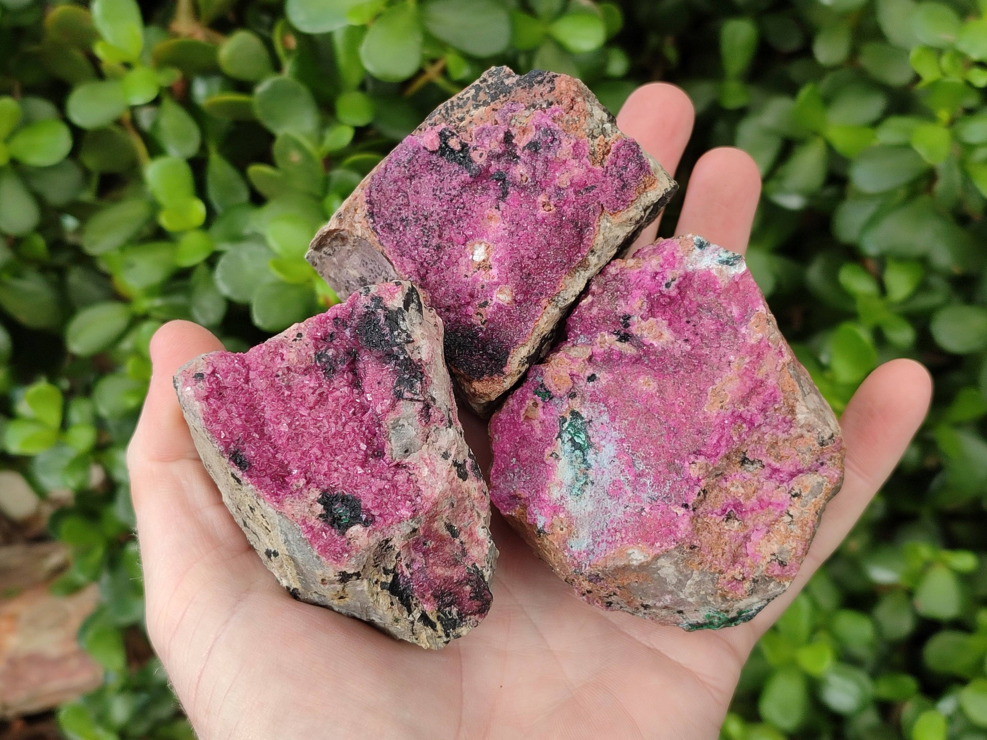 Natural Drusy Salrose on Dolomite Matrix Specimens x 6 From Kakanda, Congo - Toprock Gemstones and Minerals 