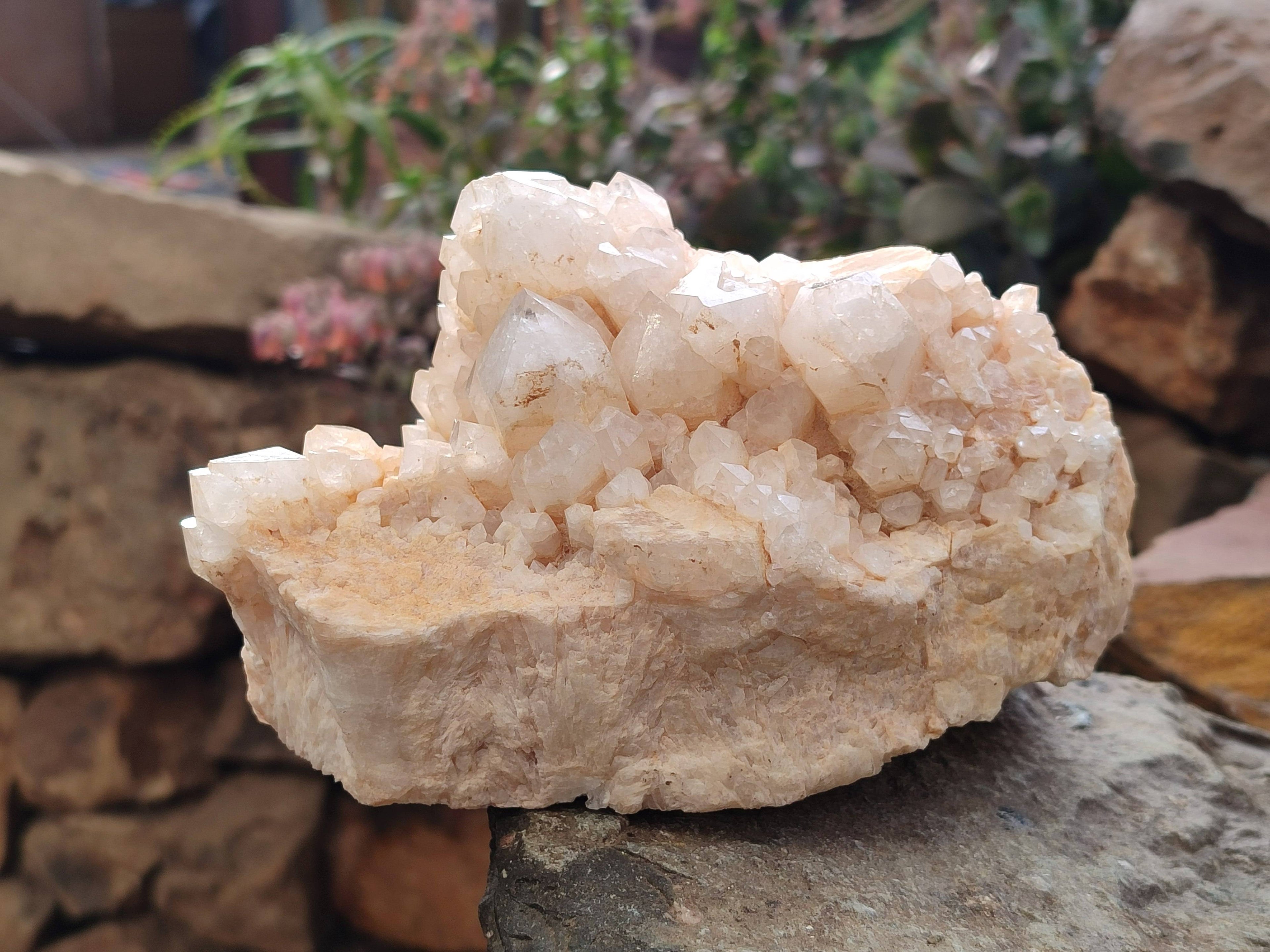 Natural Candle Quartz Clusters x 2 From Madagascar - Toprock Gemstones and Minerals 