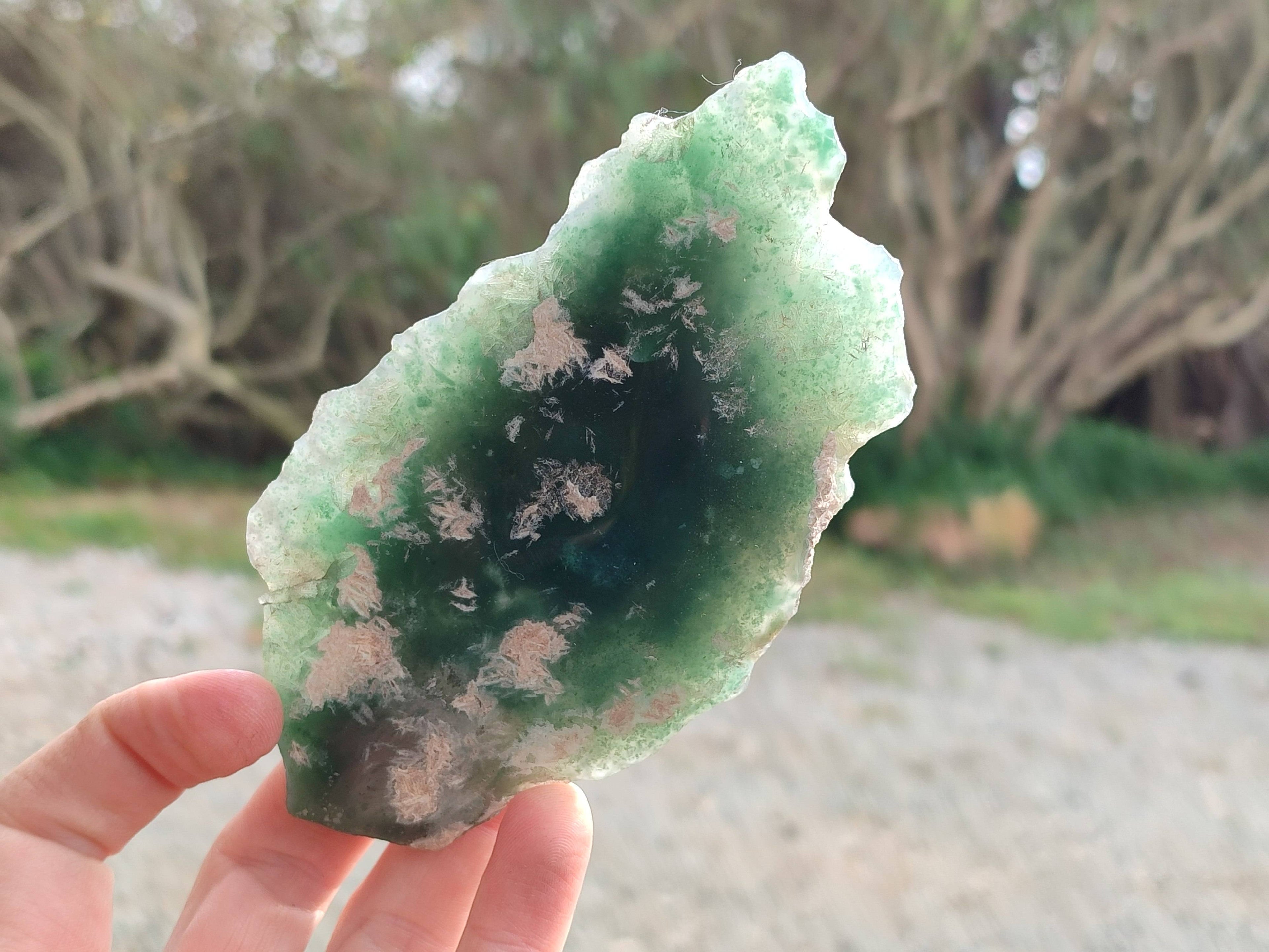 Polished On One Side Emerald Mtorolite x 6 From Mutorashanga, Zimbabwe - Toprock Gemstones and Minerals 