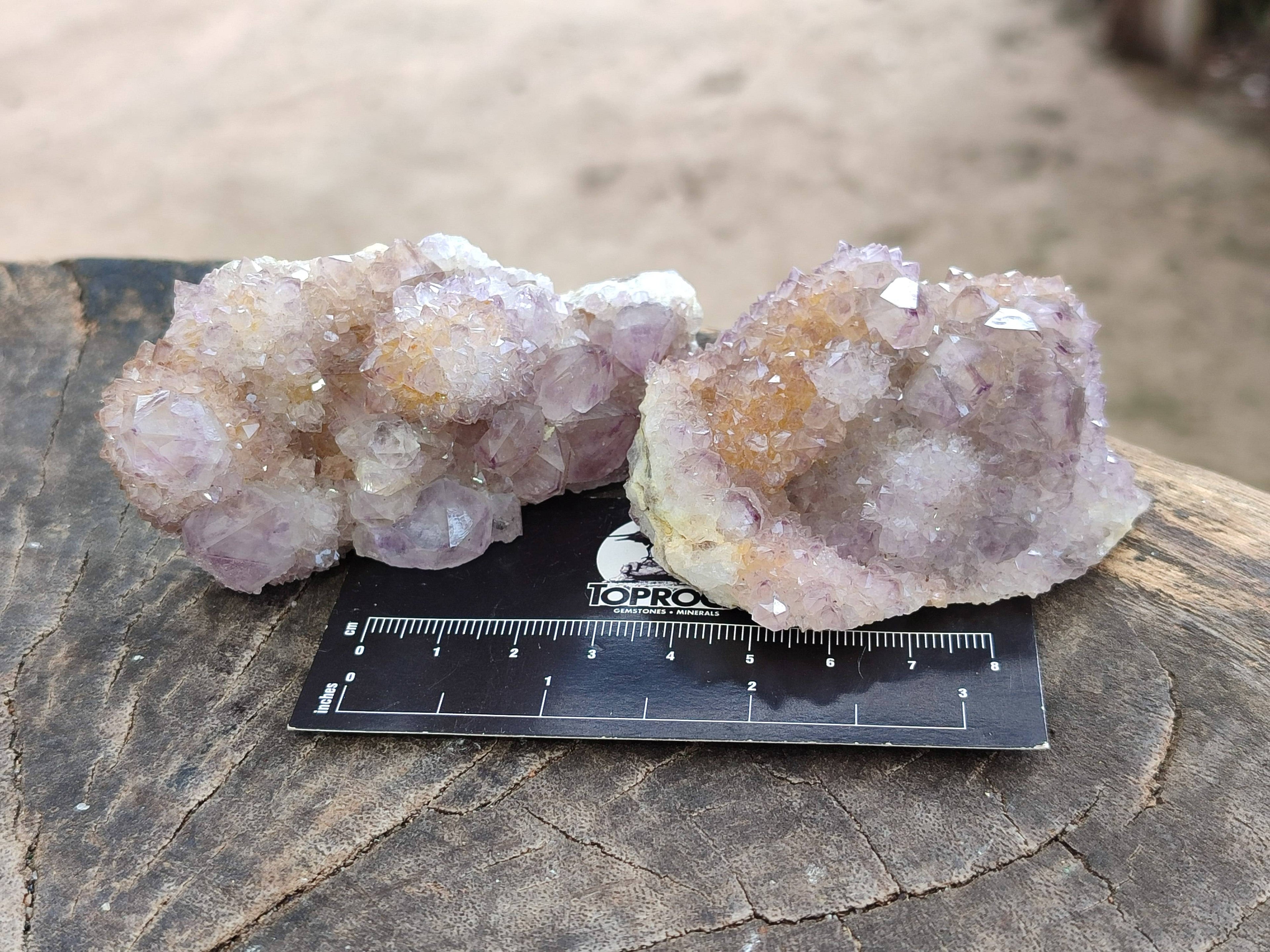 Natural Amethyst Spirit Quartz Clusters x 6 From South Africa - Toprock Gemstones and Minerals 
