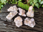 Natural Amethyst Spirit Quartz Clusters x 6 From South Africa - Toprock Gemstones and Minerals 