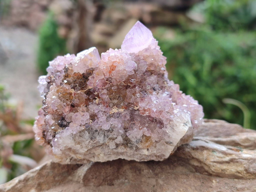Natural Amethyst Spirit Quartz Clusters x 6 From South Africa - Toprock Gemstones and Minerals 