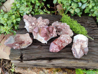 Natural Hematoid Quartz Clusters x 6 From Zimbabwe