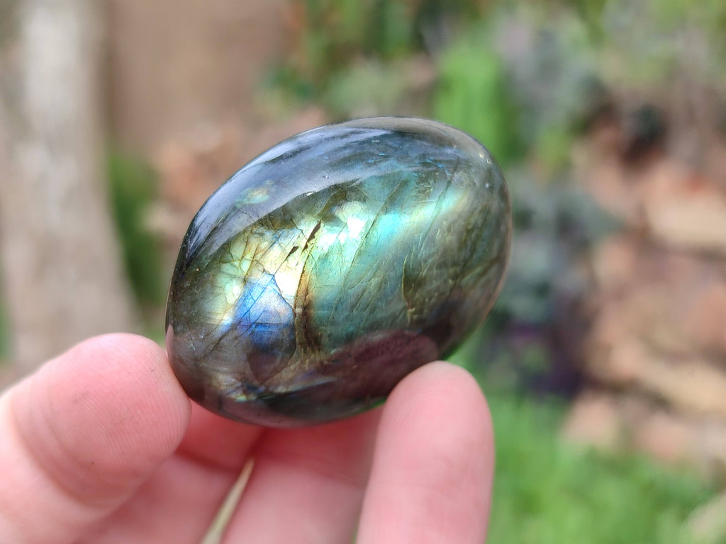 Polished Labradorite Palm Stones x 20 From Tulear, Madagascar - Toprock Gemstones and Minerals 