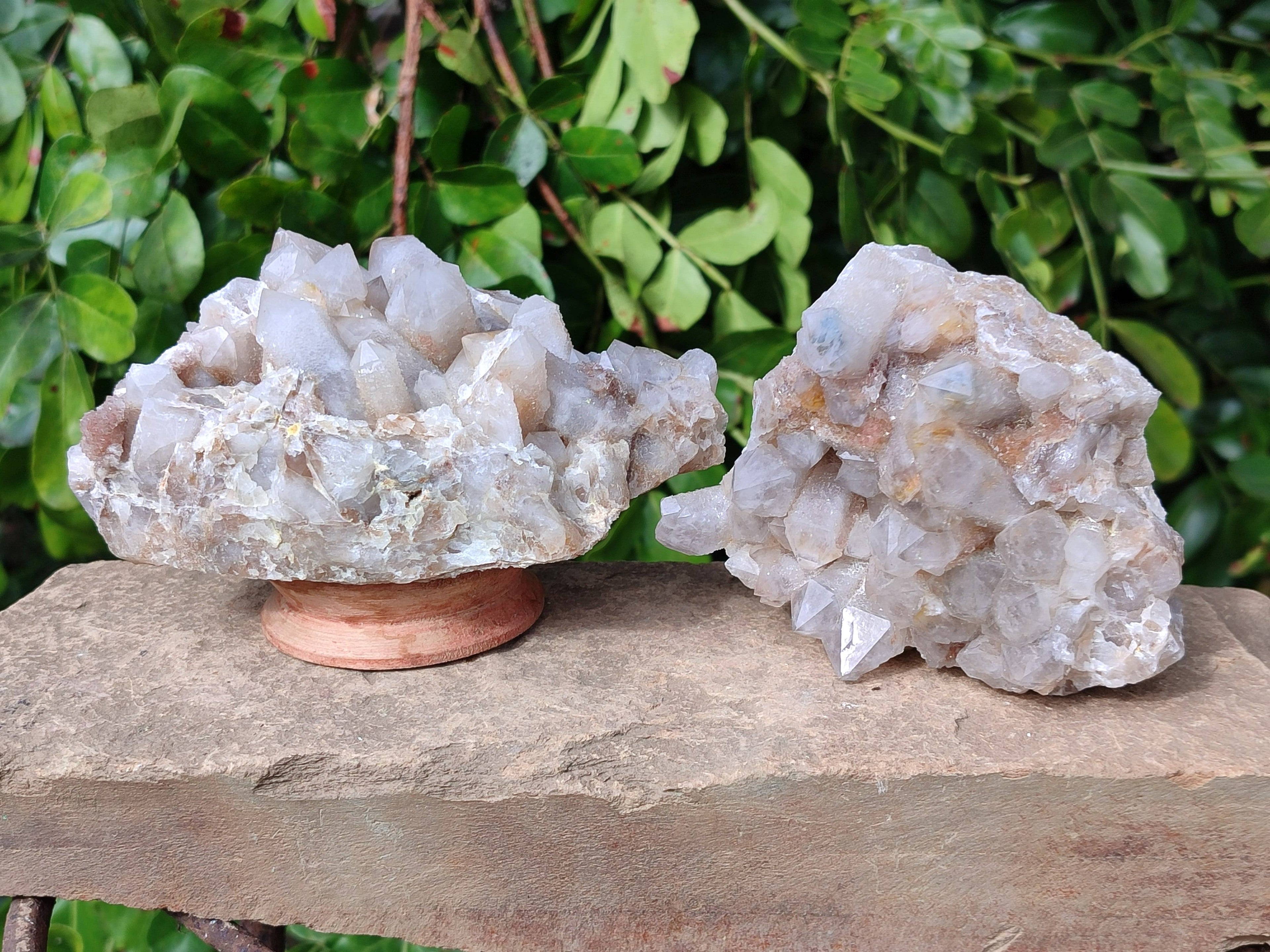 Natural Fairy Spirit Quartz Clusters x 3 From South Africa - Toprock Gemstones and Minerals 
