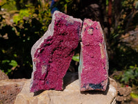 Natural Drusy Salrose on Dolomite Matrix Specimens x 2 From Kakanda, Congo - Toprock Gemstones and Minerals 