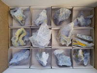 Natural Etched Blue Chalcedony Specimens x 18 From Nsanje, Malawi - Toprock Gemstones and Minerals 