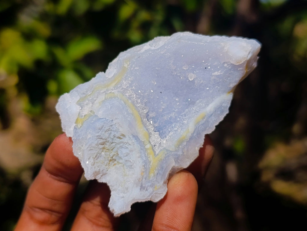 Natural Etched Blue Chalcedony Specimens x 18 From Nsanje, Malawi - Toprock Gemstones and Minerals 