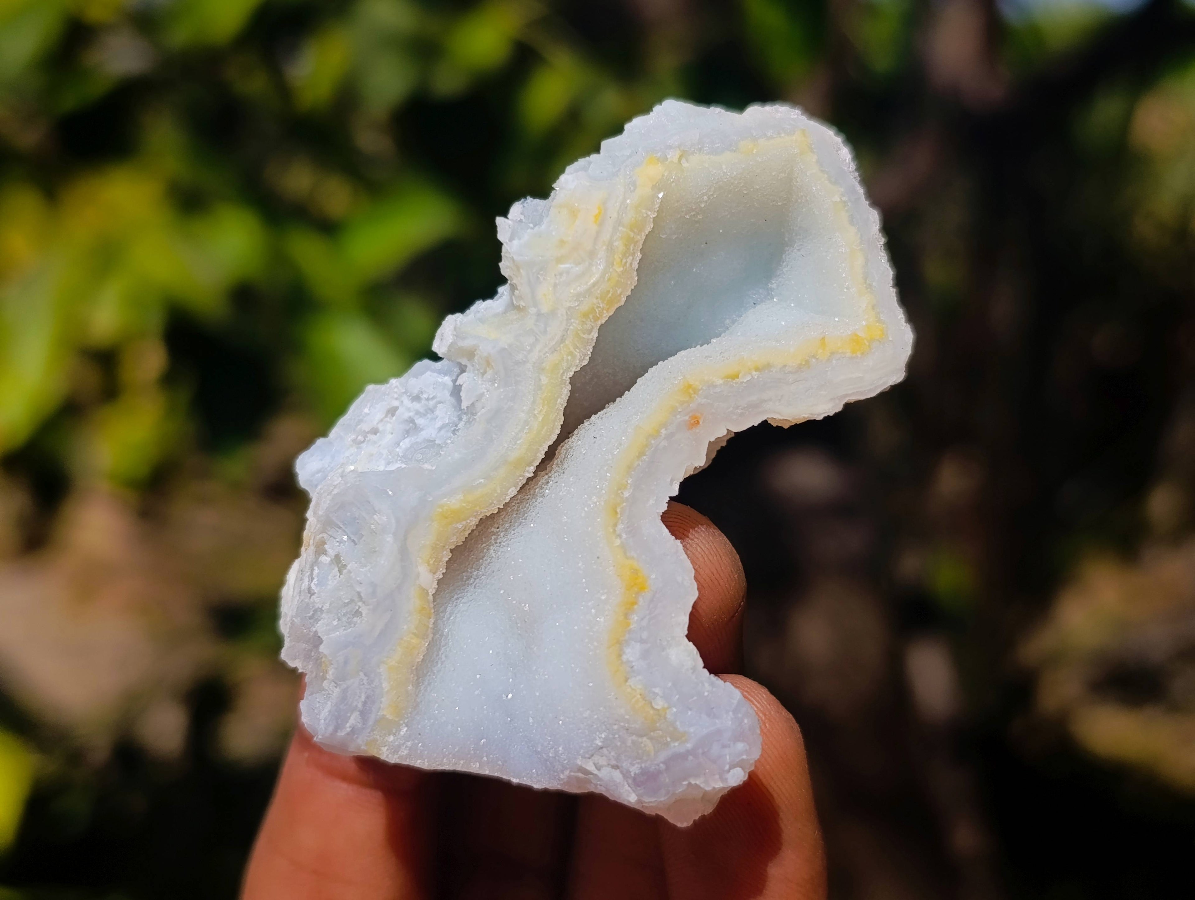 Natural Etched Blue Chalcedony Specimens x 18 From Nsanje, Malawi - Toprock Gemstones and Minerals 