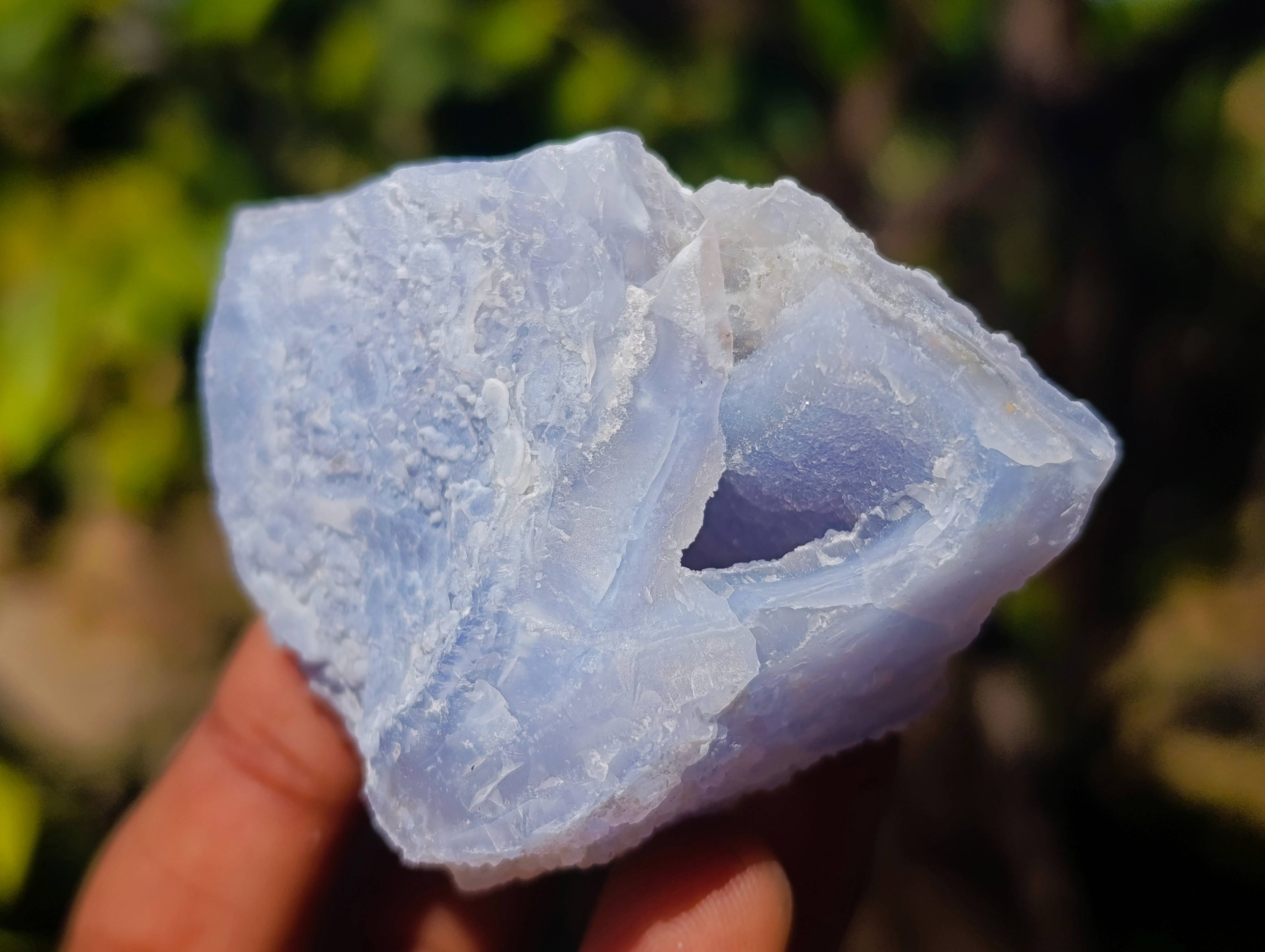 Natural Etched Blue Chalcedony Specimens x 18 From Nsanje, Malawi - Toprock Gemstones and Minerals 