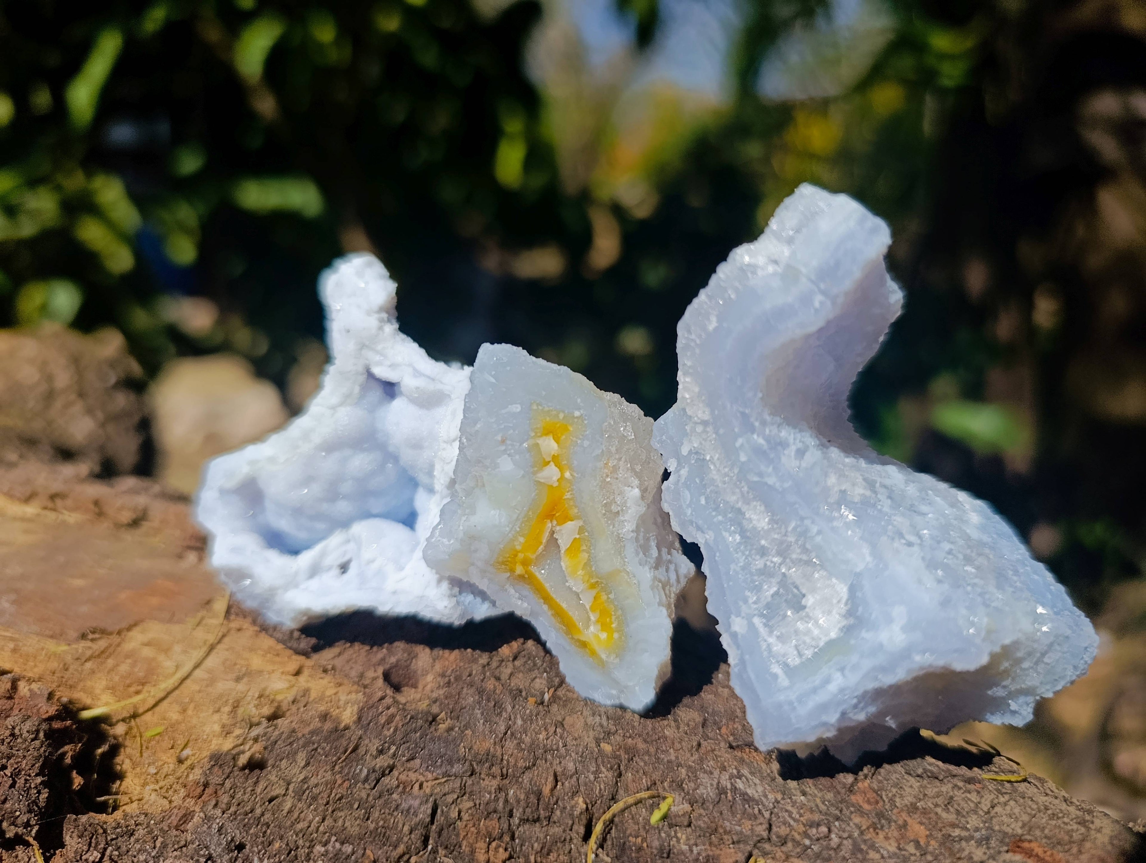 Natural Etched Blue Chalcedony Specimens x 18 From Nsanje, Malawi - Toprock Gemstones and Minerals 