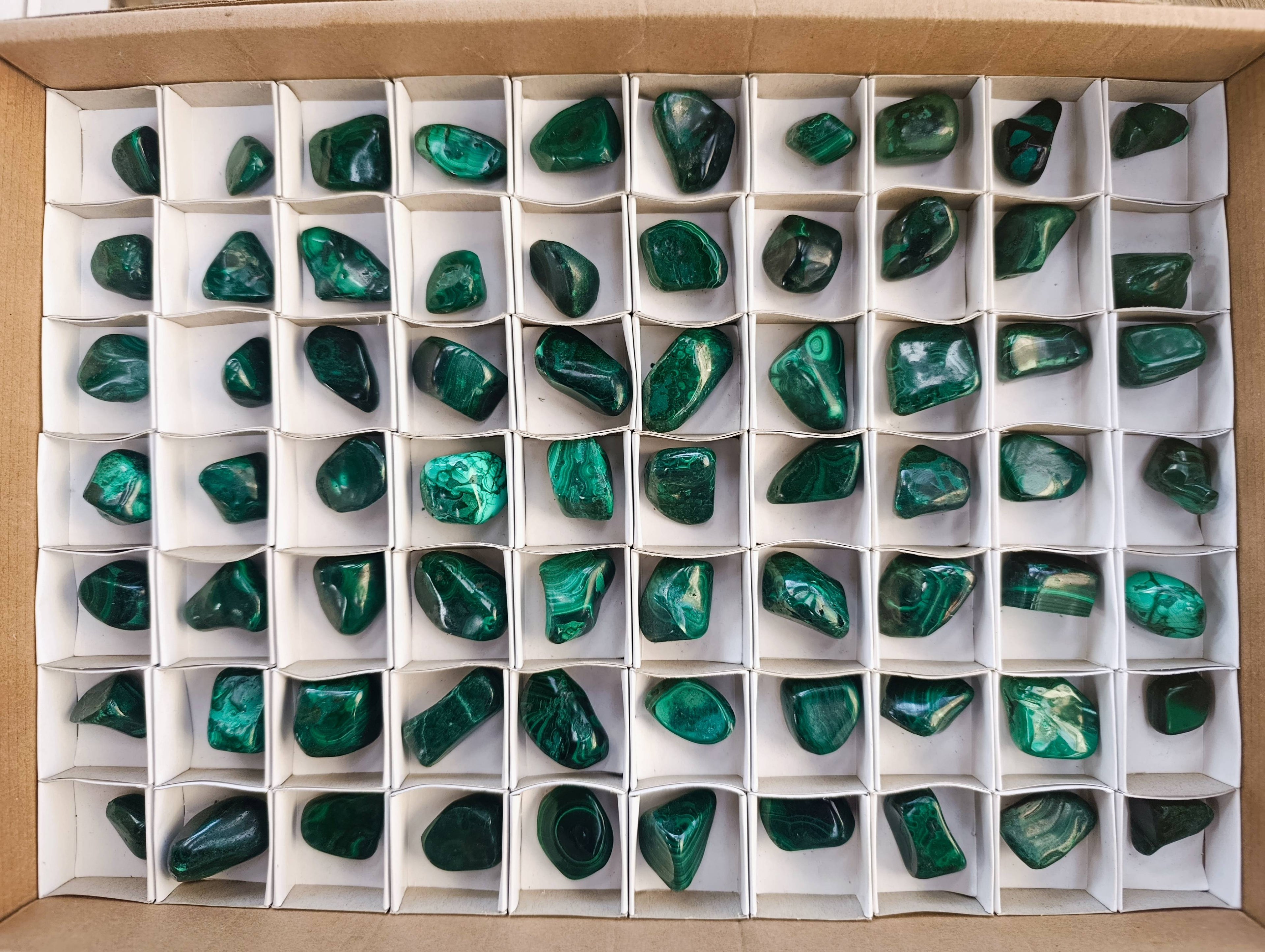 Polished Flower Banded Malachite Free Forms x 70 From Congo - Toprock Gemstones and Minerals 
