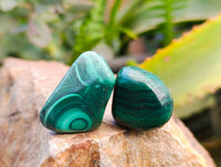 Polished Flower Banded Malachite Free Forms x 70 From Congo - Toprock Gemstones and Minerals 