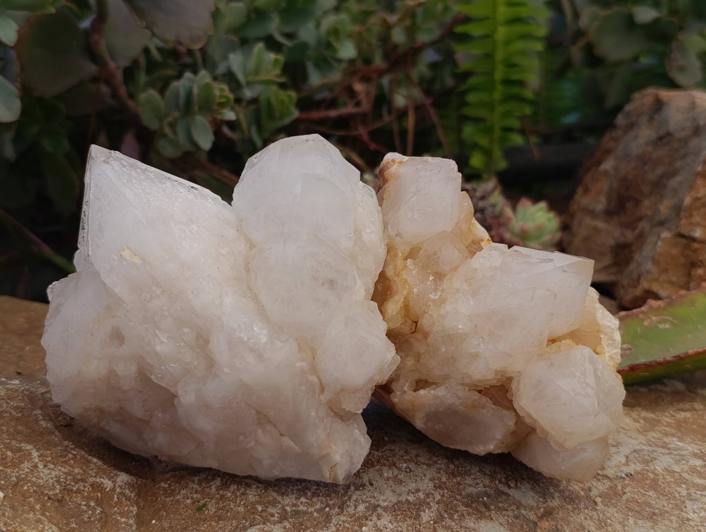 Natural Candle Quartz Clusters x 3 From Madagascar - Toprock Gemstones and Minerals 