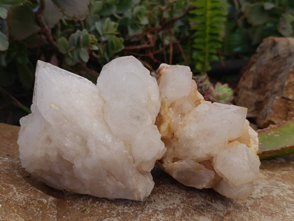 Natural Candle Quartz Clusters x 3 From Madagascar