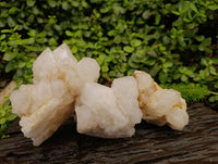 Natural Candle Quartz Clusters x 3 From Madagascar