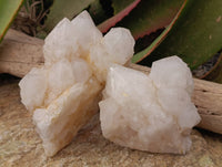 Natural Candle Quartz Clusters x 3 From Madagascar