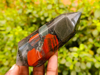 Polished Double Terminated Bloodstone Points x 6 From Swaziland - Toprock Gemstones and Minerals 