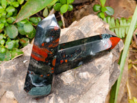 Polished Double Terminated Bloodstone Points x 6 From Swaziland - Toprock Gemstones and Minerals 