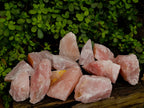 Natural Pink Rose Quartz Cobbed Specimens x 12 From North Cape, South Africa - Toprock Gemstones and Minerals 